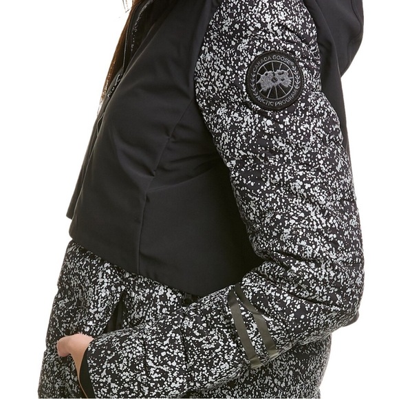 ๐ Canada Goose Black Label CW Hybridge Down Reflective Long Puffer Coat XS - Picture 4 of 16
